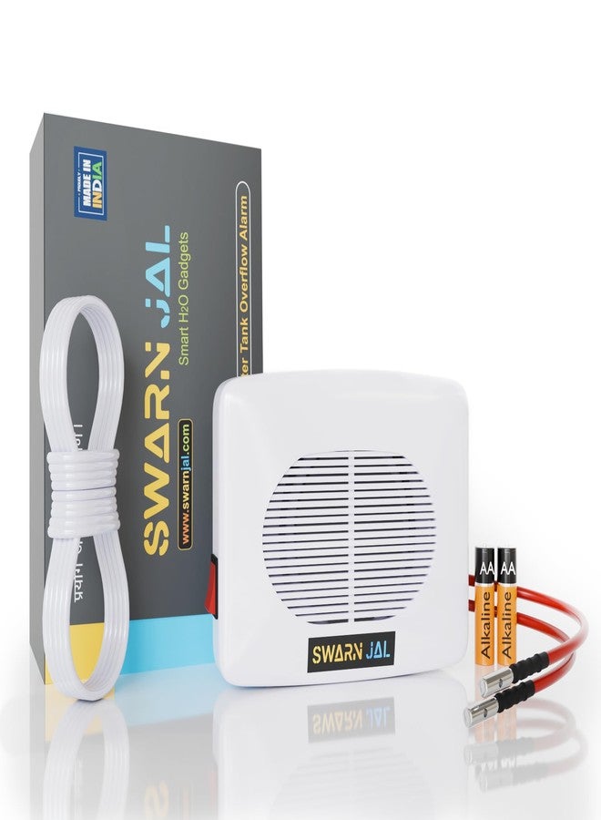 Swarn Jal (Model: A-VO25M-C) Water Tank Overflow Alarm with 2 Alkaline Cells + 25 Meter Wire, Loud Human Voice, Brass Sensors, 100% Shock Proof, 1-3 Years Cell Life, One Year Complete Warranty - Image 1